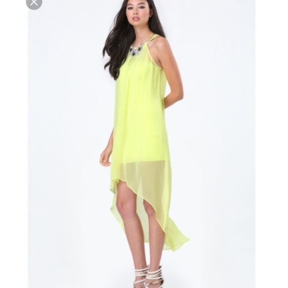 “BEBE” Halter Necklace Dress - Picture 1 of 16